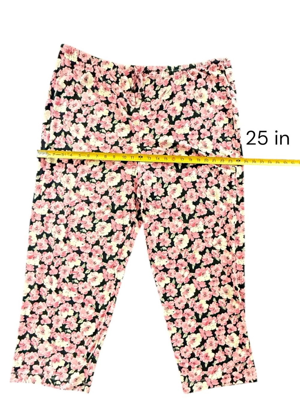 Lauren Ralph Lauren Pajama Set Women Black Pink Floral Short Sleeve 2X NWT - Picture 12 of 12